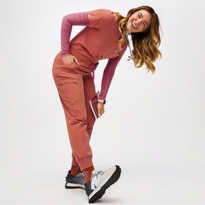 NWT SET Figs Scrubs Set in Terra Cotta.